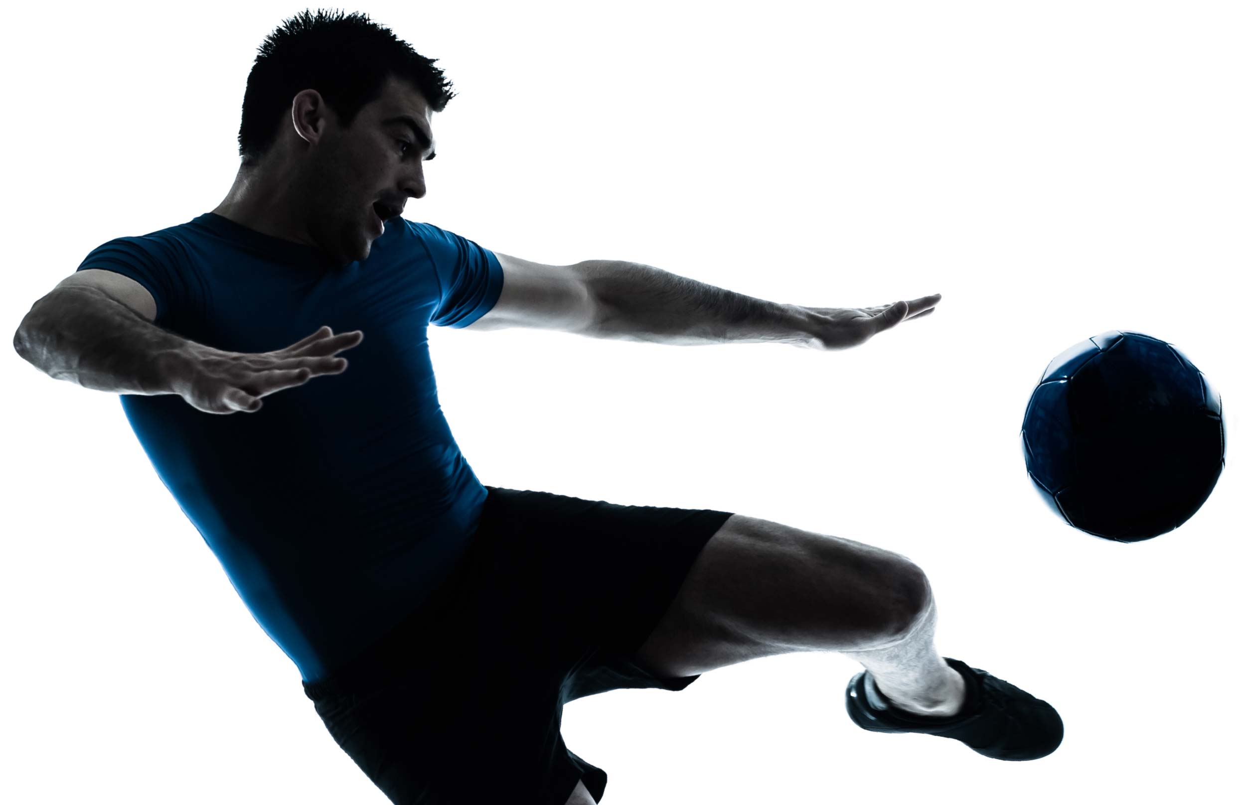 physiotherapy solutions - image of healthy man kicking ball
